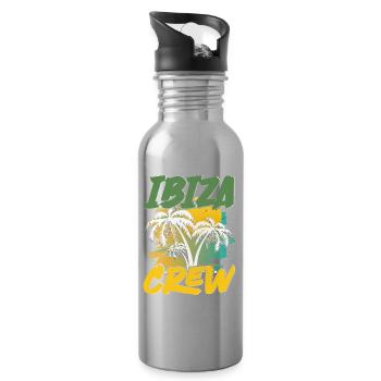 Ibiza Crew - Water bottle with straw - silver - Right