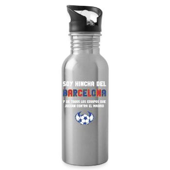 Barcelona Football Fan - Water bottle with straw - silver - Right