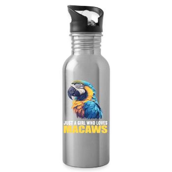 Macaw's Era - Water bottle with straw - silver - Right