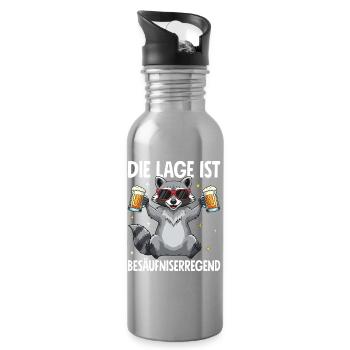 The situation is drunkenness - Water bottle with straw - silver - Right