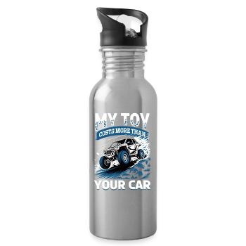 UTV Off Road 4 Wheeler Side by side - Water bottle with straw - silver - Right