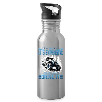 UTV Off Road 4 Wheeler Side by side - Water bottle with straw - silver - Right