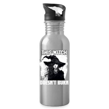 Halloween Decoration Witches Gift Witches Accessories - Water bottle with straw - silver - Right
