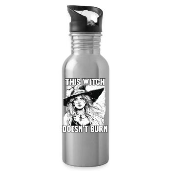 Beautiful Witch | Halloween Party Costume | Witchcraft - Water bottle with straw - silver - Right