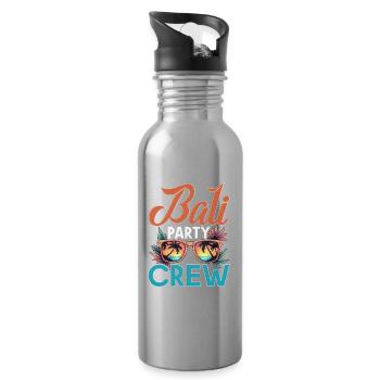 Bali Crew - Trinkflasche mit integriertem Trinkhalm - Lightsilver - Rechts