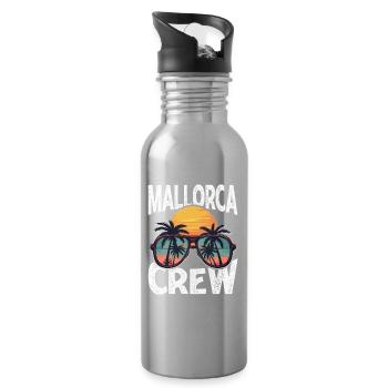 Mallorca Crew - Trinkflasche mit integriertem Trinkhalm - Lightsilver - Rechts