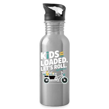 Kids Loaded Lets Roll Lastenrad - Trinkflasche mit integriertem Trinkhalm - Lightsilver - Rechts