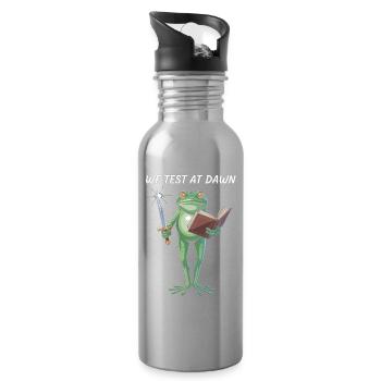 Dawnbound Frog Warrior - Water bottle with straw - silver - Right
