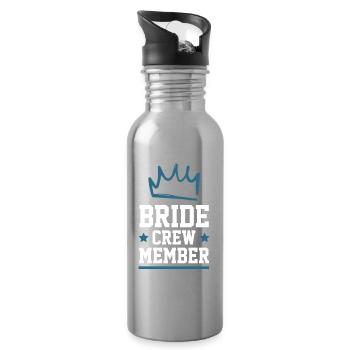 Bride Crew - Water bottle with straw - silver - Right
