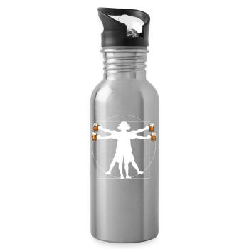 Malle Beer Man - Water bottle with straw - silver - Right
