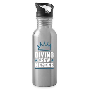 Diving Crew - Water bottle with straw - silver - Right