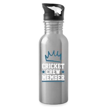 Équipe de cricket - Gourde avec paille intégrée - argent clair - Droite