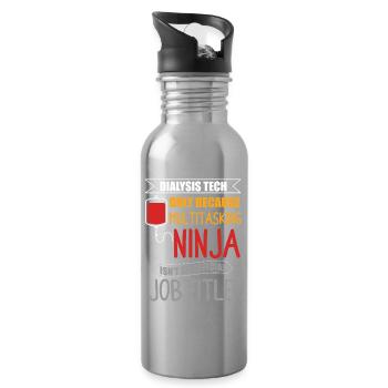 Dialysetechniker dialyse nephrologie - Trinkflasche mit integriertem Trinkhalm - Lightsilver - Rechts
