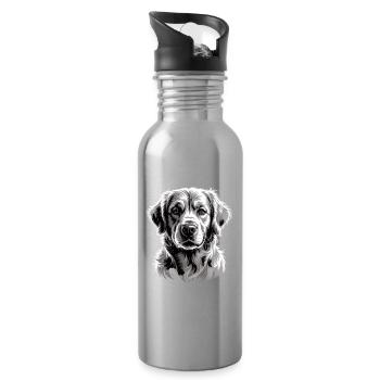Labrador - Trinkflasche mit integriertem Trinkhalm - Lightsilver - Rechts