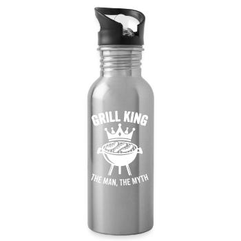 GRILL KING THE MAN THE MYTH Legend - Water bottle with straw - silver - Right