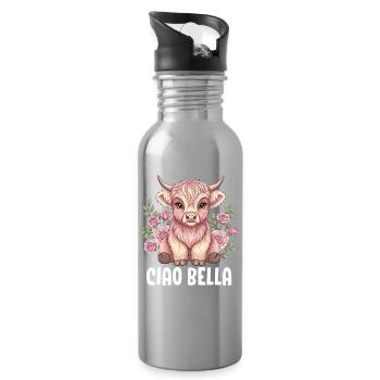 Ciao Bella - Trinkflasche mit integriertem Trinkhalm - Lightsilver - Rechts