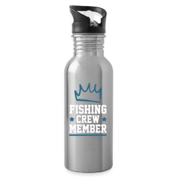 Fishing Crew - Trinkflasche mit integriertem Trinkhalm - Lightsilver - Rechts