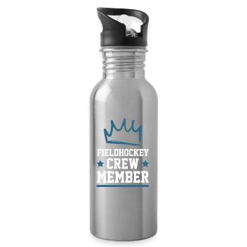 Fieldhockey Crew - Trinkflasche mit integriertem Trinkhalm - Lightsilver - Rechts