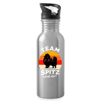 Team Spitz - Trinkflasche mit integriertem Trinkhalm - Lightsilver - Rechts