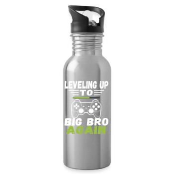 Wieder zum großen Bruder aufsteigen - Trinkflasche mit integriertem Trinkhalm - Lightsilver - Rechts
