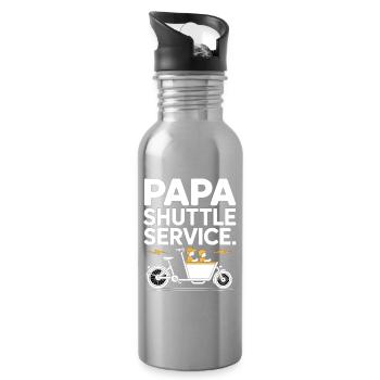 Papa Shuttle Service Cargo Bike Papa - Water bottle with straw - silver - Right
