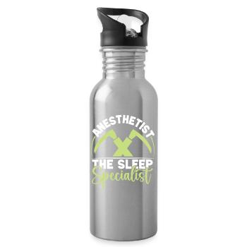 Anesthesiologist The Sleep Specialist Anesthesia - Trinkflasche mit integriertem Trinkhalm - Lightsilver - Rechts
