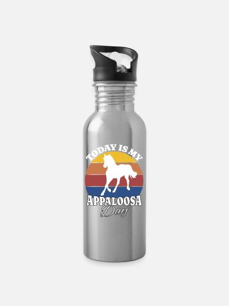Appaloosa Appaloosa - Trinkflasche mit integriertem Trinkhalm - Lightsilver