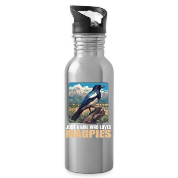 Pies Magpie - Gourde avec paille intégrée - argent clair - Droite
