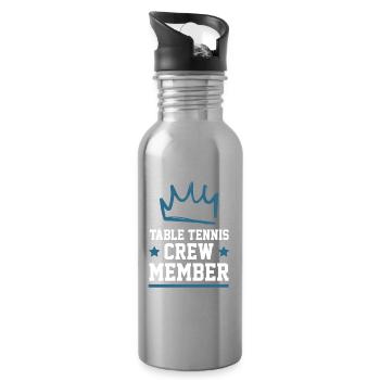 Table Tennis Crew - Trinkflasche mit integriertem Trinkhalm - Lightsilver - Rechts