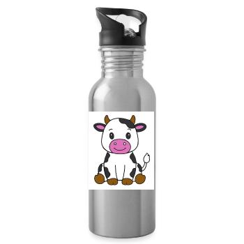 cow - Water bottle with straw - silver - Right
