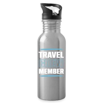 Travel Crew - Trinkflasche mit integriertem Trinkhalm - Lightsilver - Rechts
