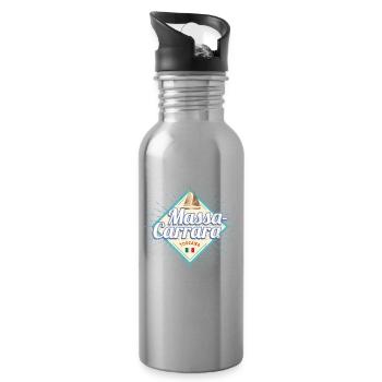 Massa-Carrara Toskana in Italien mit Schiff Design - Trinkflasche mit integriertem Trinkhalm - Lightsilver - Rechts