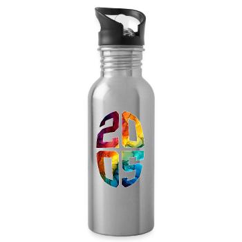 21 JAHRE ALT 2005 21. GEBURTSTAG - Trinkflasche mit integriertem Trinkhalm - Lightsilver - Rechts
