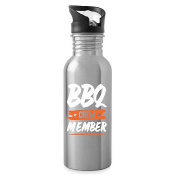 Équipe de barbecue - Gourde avec paille intégrée - argent clair - Droite