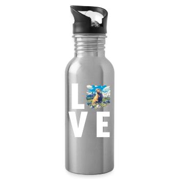 Murmeltiere Murmeltier - Trinkflasche mit integriertem Trinkhalm - Lightsilver - Rechts