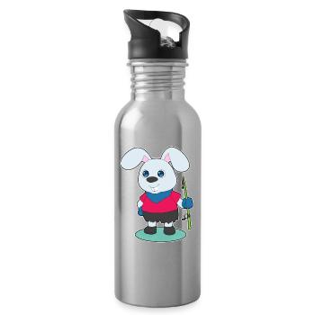 Canne à pêche Bunny Angler Canne à pêche - Gourde avec paille intégrée - argent clair - Droite