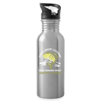 Poisson-perchaud - Gourde avec paille intégrée - argent clair - Droite