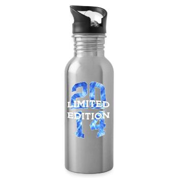 ÉDITION LIMITÉE 2014 12 ANS 12E ANNIVERSAIRE - Gourde avec paille intégrée - argent clair - Droite