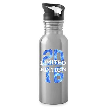 ÉDITION LIMITÉE 2016 10 ANS 10E ANNIVERSAIRE - Gourde avec paille intégrée - argent clair - Droite