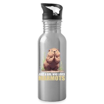 Marmottes Marmotte - Gourde avec paille intégrée - argent clair - Droite