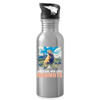 Marmottes Marmotte - Gourde avec paille intégrée - argent clair - Droite