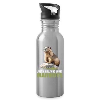 Marmottes Marmotte - Gourde avec paille intégrée - argent clair - Droite