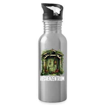 Gemüsebeet Gartenarbeit Hochbeet Kleingarten Humor - Trinkflasche mit integriertem Trinkhalm - Lightsilver - Rechts