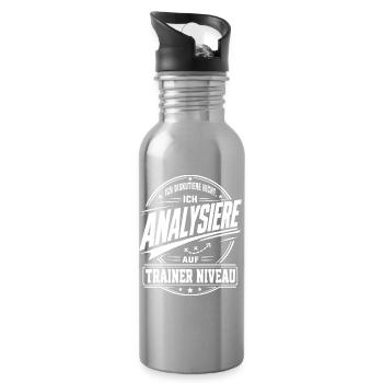 Analyse auf Trainer Niveau - Trinkflasche mit integriertem Trinkhalm - Lightsilver - Rechts