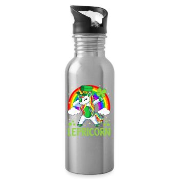 Lepricorn Rainbow Unicorn - Trinkflasche mit integriertem Trinkhalm - Lightsilver - Rechts