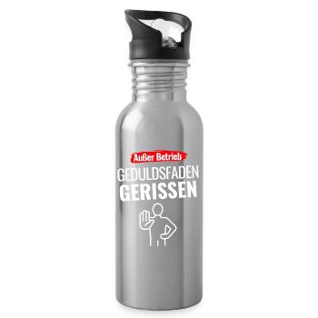 Außer Betrieb Geduldsfaden gerissen - Trinkflasche mit integriertem Trinkhalm - Lightsilver - Rechts