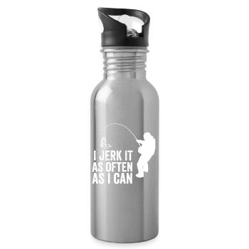 ICH SO OFT ICH KANN - Trinkflasche mit integriertem Trinkhalm - Lightsilver - Rechts