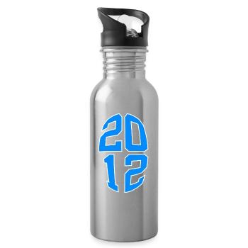 14 JAHRE ALT 2012 14. GEBURTSTAG - Trinkflasche mit integriertem Trinkhalm - Lightsilver - Rechts