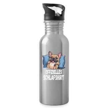  Offizielles Schlafshirt Lustige Französische - Trinkflasche mit integriertem Trinkhalm - Lightsilver - Rechts