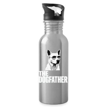 German Shepherd The Dog Father Dog Owner Owner - Water bottle with straw - silver - Right